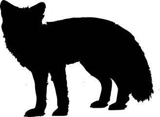 silhouette of a fox