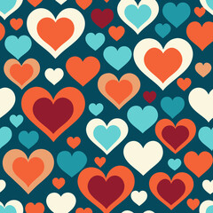 seamless pattern with hearts
