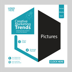 Digital marketing agency and Business social media post template design.