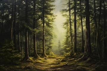 Obraz premium The mysterious forest