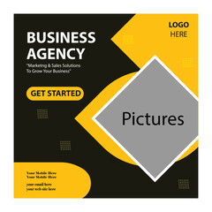 Digital marketing agency and Business social media post template design.