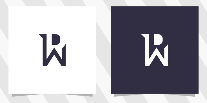 letter wd dw logo design vector