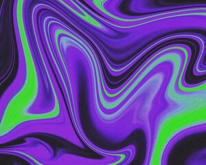 Marble fluidity mesh iridescent purple green pattern melted grainy texture background layout banner print art	