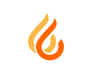 Abstract fire flame vector logo