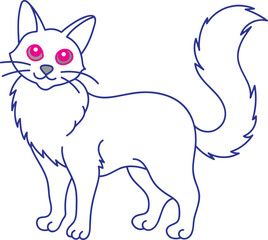 Obraz premium a cute cat with angry face reaction