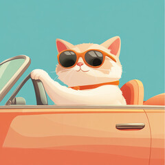  A Driving Cat (Sports Car)