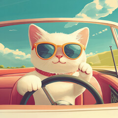  A Driving Cat (Sports Car)
