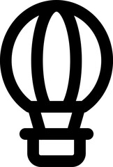 UI hot air balloon Vector Icon Illustration. Line Style
