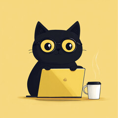 a working cat (in the office)