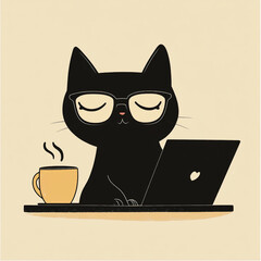 a working cat (in the office)