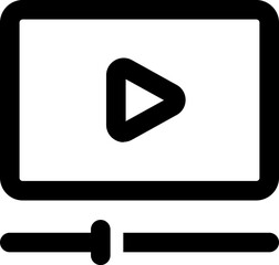 UI music player Vector Icon Illustration. Line Style