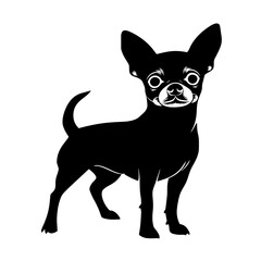 vector silhouette of a Chihuahua