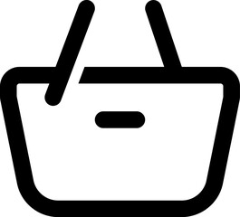 UI shopping bag Vector Icon Illustration. Line Style
