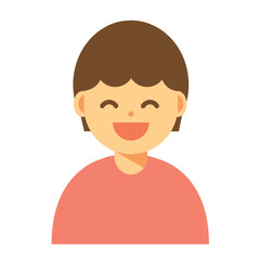 笑顔の女性のアイコン