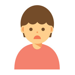 困った顔の女性のイラスト