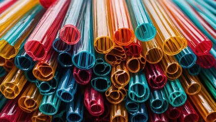 colorful plastic straws background