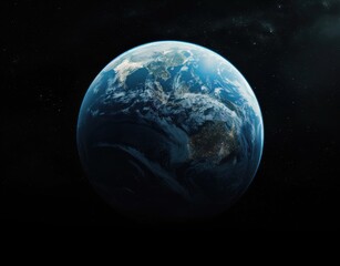 Obraz premium A mesmerizing panorama of Earth and the cosmos, a reminder of our place in the universe.