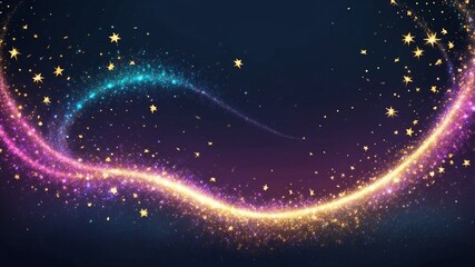 Sparkling Fairy Dust Trails Cartoon Background Design
