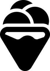 UI ice cream cone Vector Icon Illustration. Glyph Style