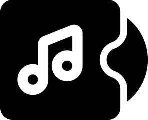 UI music album Vector Icon Illustration. Glyph Style
