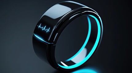 Wearable technology gadgets like smart rings and fitness bands tracking users health metrics