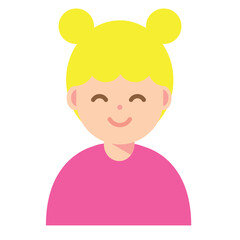 笑顔の女性のイラスト