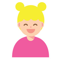 笑顔の女性のアイコン