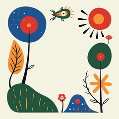 Colorful Abstract Floral Art