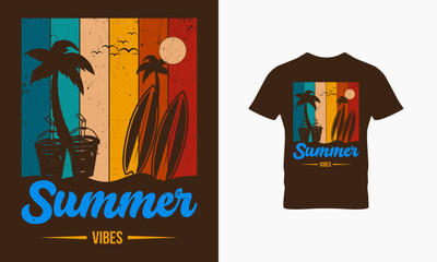 Summer vibes t shirt design 