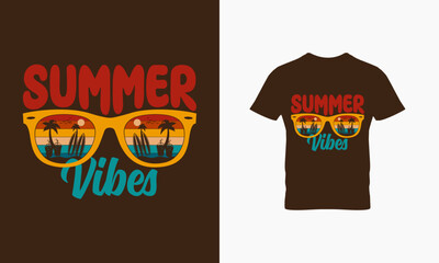 Summer vibes t shirt design 