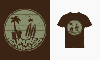 Summer vibes t shirt design 