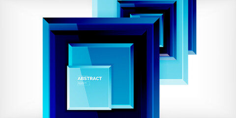 Colorful squares with reflections abstract background design. Vector Illustration For Wallpaper, Banner, Background, Card, Book Illustration, landing page