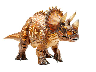 Fototapeta premium Premium Triceratops Dinosaur Isolated on Transparent Background for Graphic Design