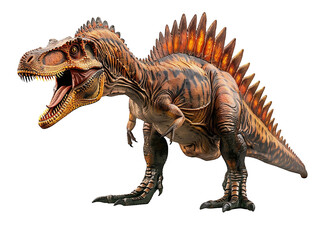 Fototapeta premium Stunning Spinosaurus Dinosaur Isolated on Transparent Background for Visual Effects