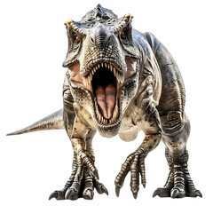 Fototapeta premium Tyrannosaurus Rex Dinosaur Isolated on Transparent Background Ideal for Animations