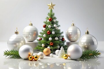 christmas tree with balls