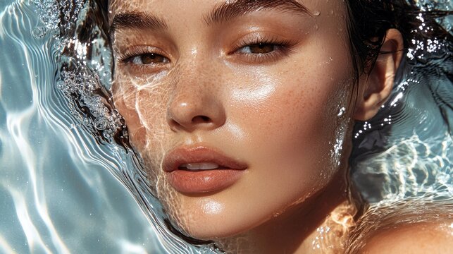 Editorial skincare photography capturing smooth, hydrated skin with a luminous glow, perfect for promoting skincare products