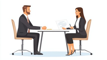 Two people sitting at a table, one of them holding a piece of paper