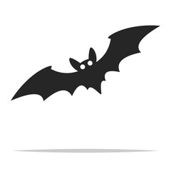Spooky halloween bat vector isolated illustration