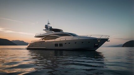 Obraz premium Luxurious Private Yacht at Sea – High-Definition Realism with Cinematic Elegance
