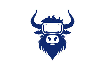 VR Gaming Bull Logo - Logo Vector