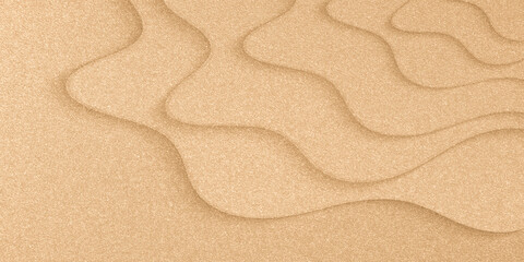 Sand waves. Abstract background of sandy wavy lines. Desert, beach.