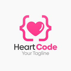 Heart Code Logo Design Template. Good for Business, Agency, Community and Organization