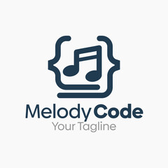 Melody Code Logo Design Template. Good for Business, Agency, Community and Organization