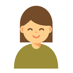 笑顔の女性のイラスト