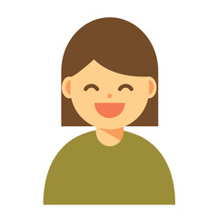 笑顔の女性のアイコン