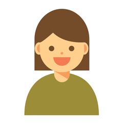 笑顔の女性のイラスト
