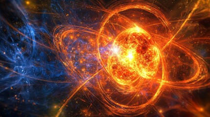 Energetic Chaos: Abstract Visualization of Nuclear Fission and Atom Splitting