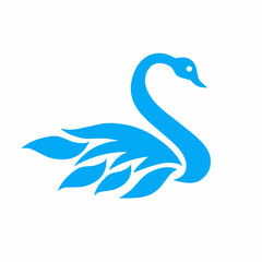 Swan tribal art design symbol graphic vector illustration