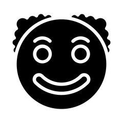 Clown Vector Glyph Icon Design